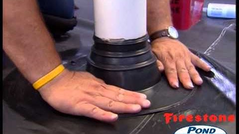 PondGard Installation - Detail 16 Installing a QuickSeam Pre Molded Pipe Boot or Flashing