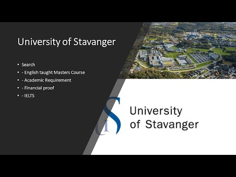 Apply Masters program in Norway - University of Stavanger - full description of application process