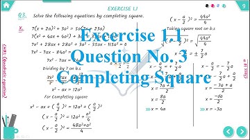 Ex 1.1 | Q3 | Completing Square |Lec3| Ch# 1| Quadratic Equations|Class 10th Math by Al-Hamd Academy