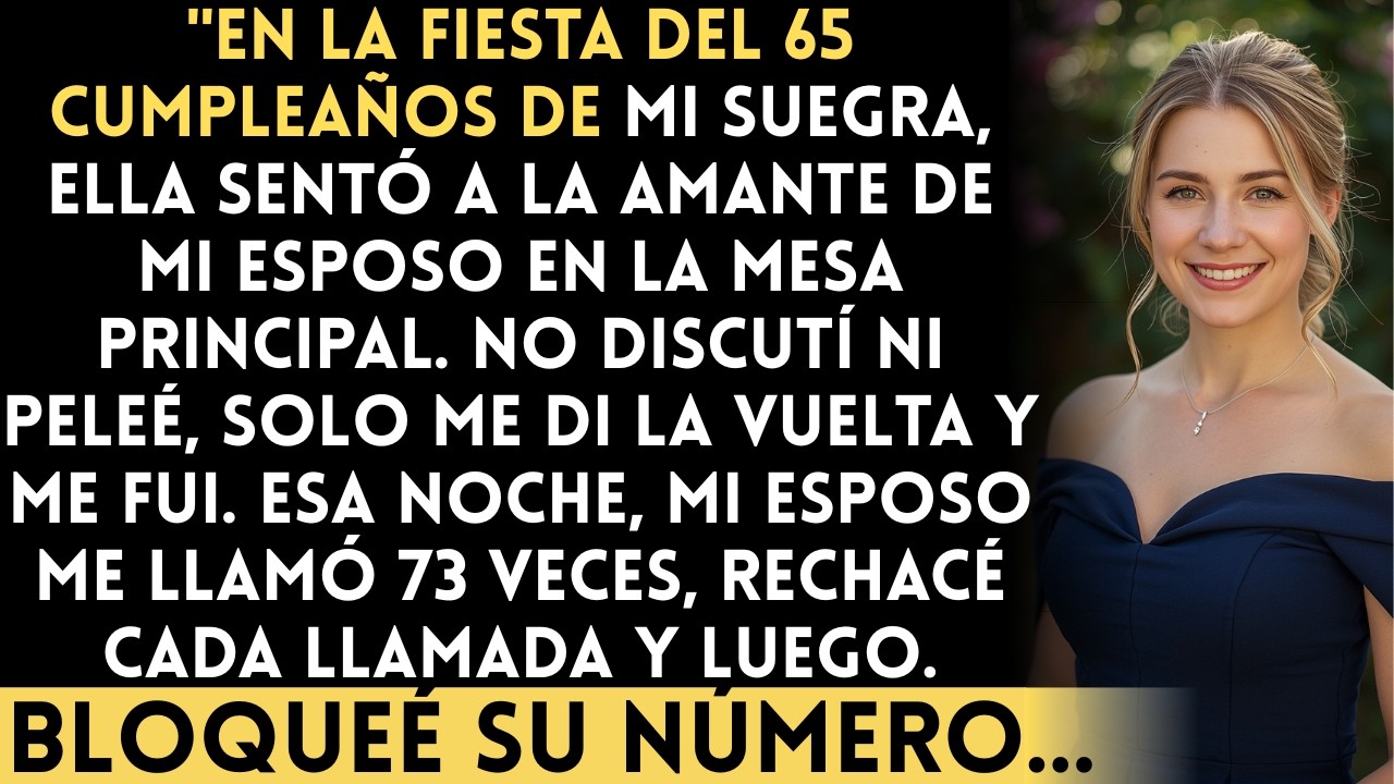 En el 65 cumpleaños de mi suegra, sentó a la amante de mi esposo en el lugar de honor. Me di la...
