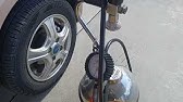 タイヤの空気圧調整と空気の入れ方 ガソリンスタンドのタワー型アナログ空気入れ Youtube