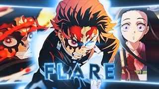 「Flare 💙」Tanjiro Vs Hantengu - Demon Slayer Last Ep「Amv/Edit」4K