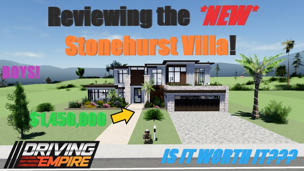 Reviewing the *NEW* Stonehurst Villa in Driving Empire! (February 2023