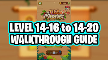 Tile Master Game Level 14-16 to 14-20 Cactus Gameplay