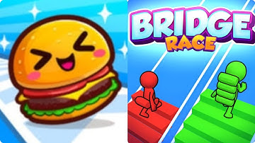 Bridge Race 3D vs Food Run 3D 🖤🖤💖💖Walkthrough Android IOS Gameplay Ep 247