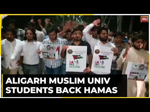 Aligarh Muslim University Students Back Hamas Attack, AMU Stands With Palestine Posters Seen