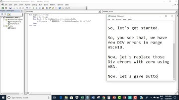 Replace error messages with zero using VBA in Excel