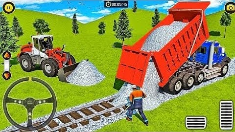 Train Track Construction Simulator - JCB Machine Games 3D - Android Gameplay