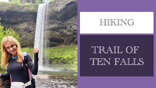 Hiking Trail of Ten Falls at Silver Falls State Park in Oregon