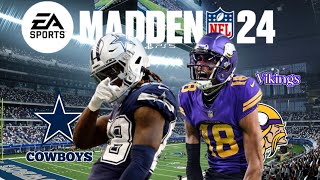 CeeDee Lamb vs Justin Jefferson who’s #1 | Vikings vs Cowboys|Madden 24 Online Ranked H2H