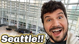 Doubletree by Hilton Hotel Seattle Airport Room Tour &amp; Flying to Seattle Airport Travel VLOG!