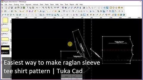 22. How to make raglan sleeve t-shirt | Tuka cad | Raglan sleeve tee shirt pattern making