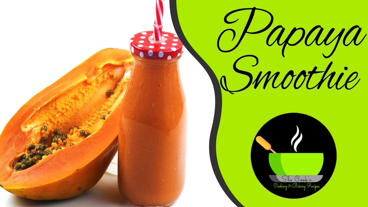 Papaya-Banana Smoothie Recipe | Papaya Smoothie Recipe | Quick And Easy Papaya Smoothie | She Cooks