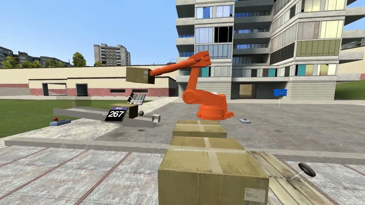 Factorio in Gmod (Robot arm update demo)