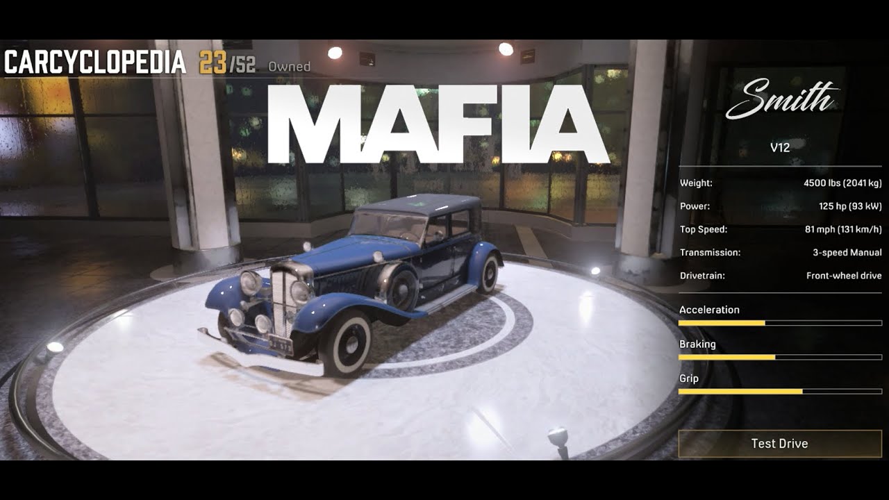 Mafia Definitive Edition Vehicle Showroom Carcyclopedia YouTube