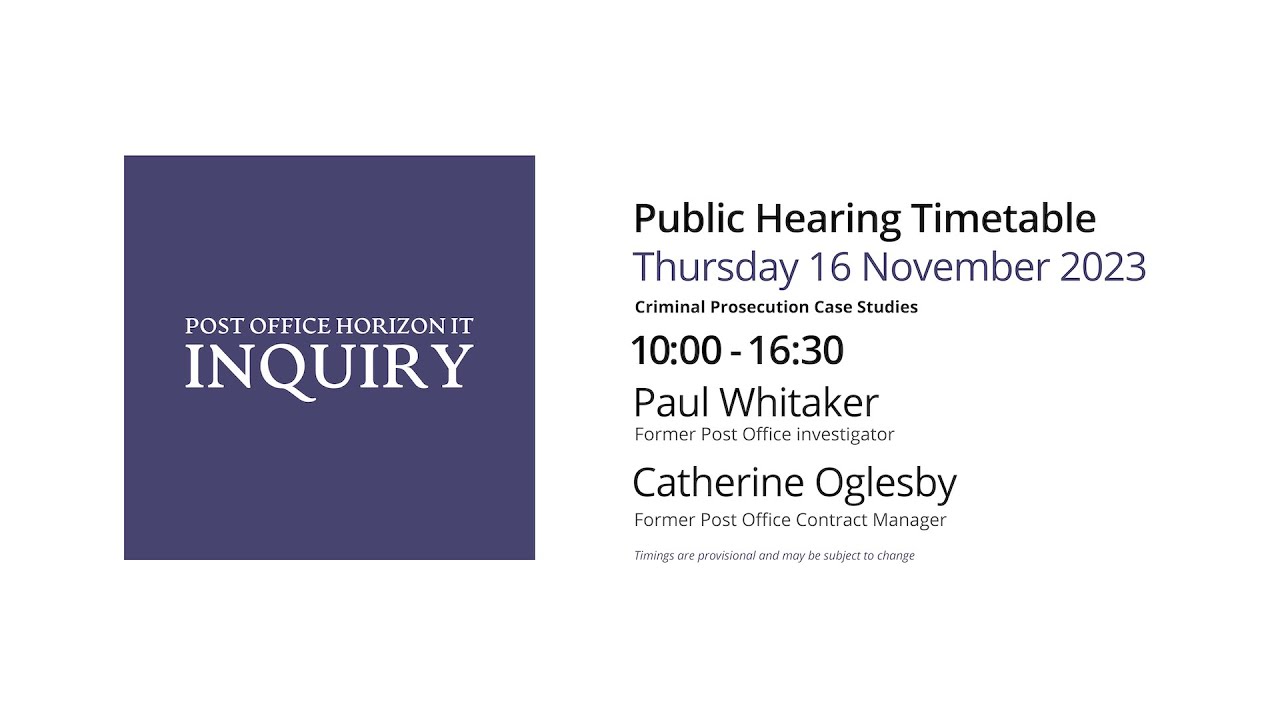 Paul Whitaker Catherine Oglesby Day 86 PM (16 November 2023) Post