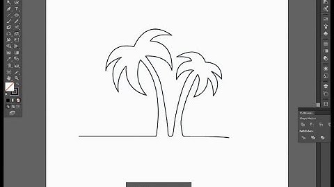 How to draw a palm tree in Adobe Illustrator  for beginners