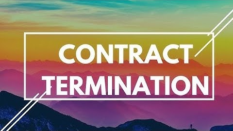 Contract Termination