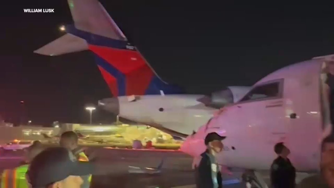 Flight attendant injured when 2 Delta jets collide at LaGuardia