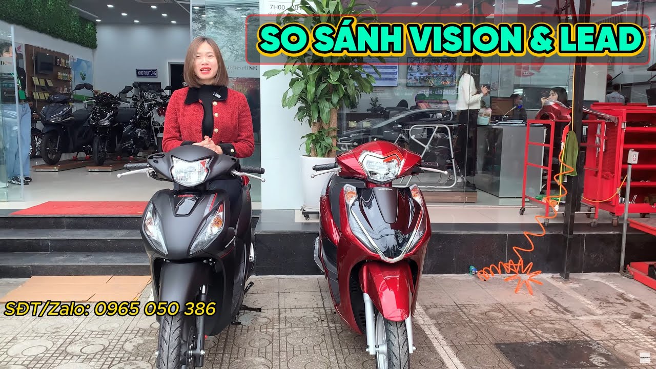 So sánh Vision và Lead chênh nhau 3 triệu | Chọn xe nào?