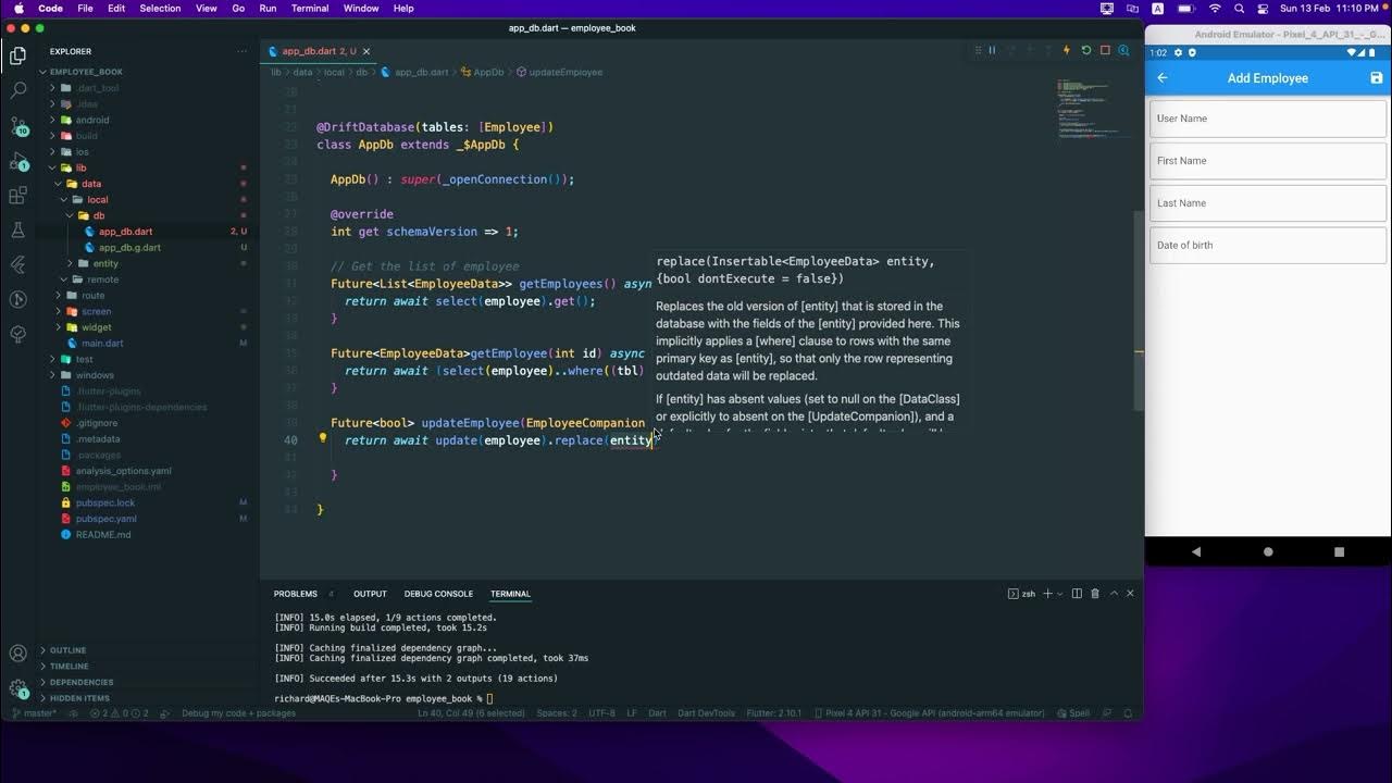Flutter | SQLite | Drift : 10. Write Database Query - YouTube