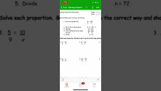 Solving Proportions Worksheet