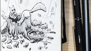 Inktober 2019 day 21: 'Treasure' - drawing timelapse