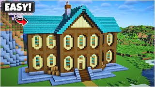 Minecraft Mansion Tutorial – Grand Wooden House | Easy Step-by-Step Build 🏡 House 3