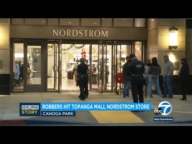 Robbers attack security guard, steal designer purses from Topanga mall  Nordstrom store - ABC7 Los Angeles