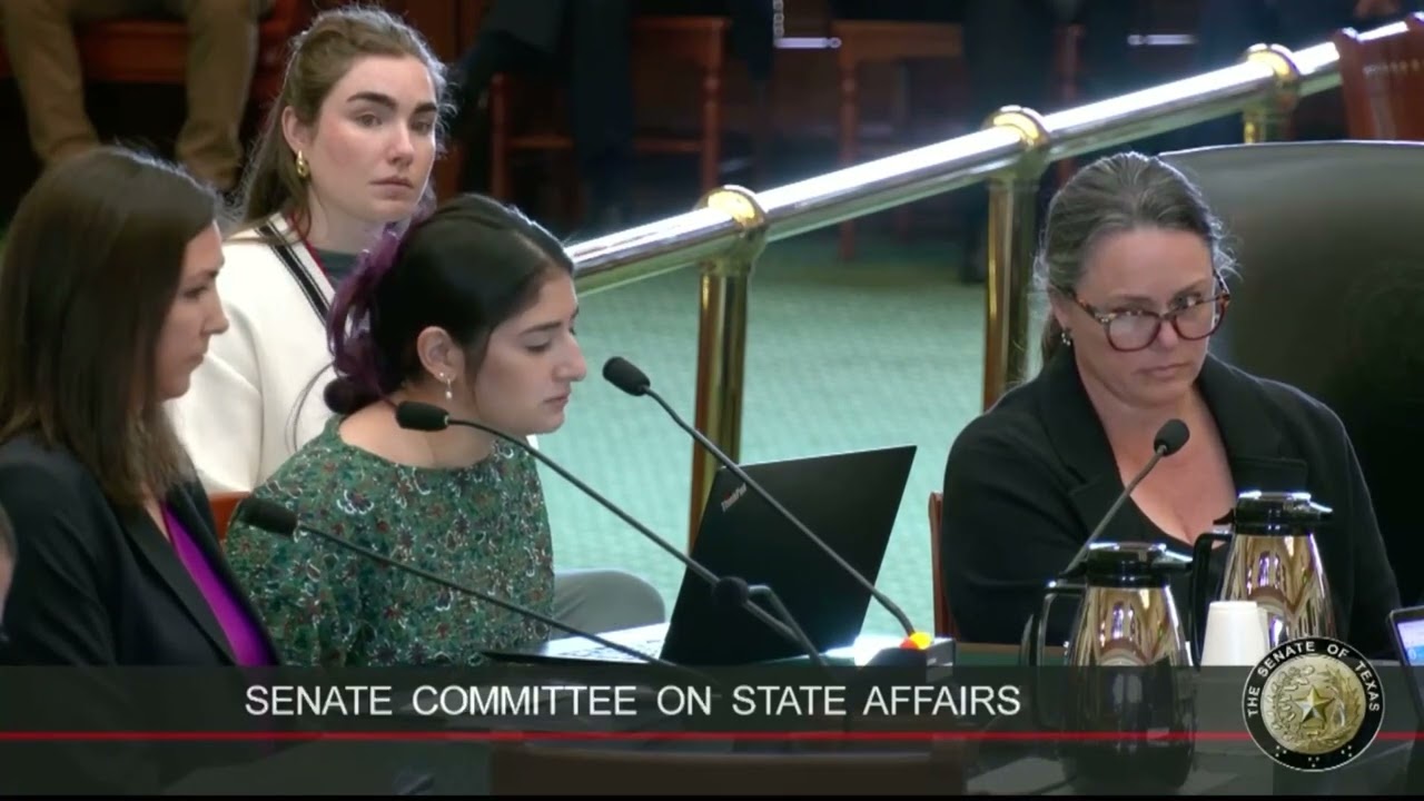 Sarah Cruz, Policy and Advocacy Strategist, ACLU Texas testifies in opposition of SB8