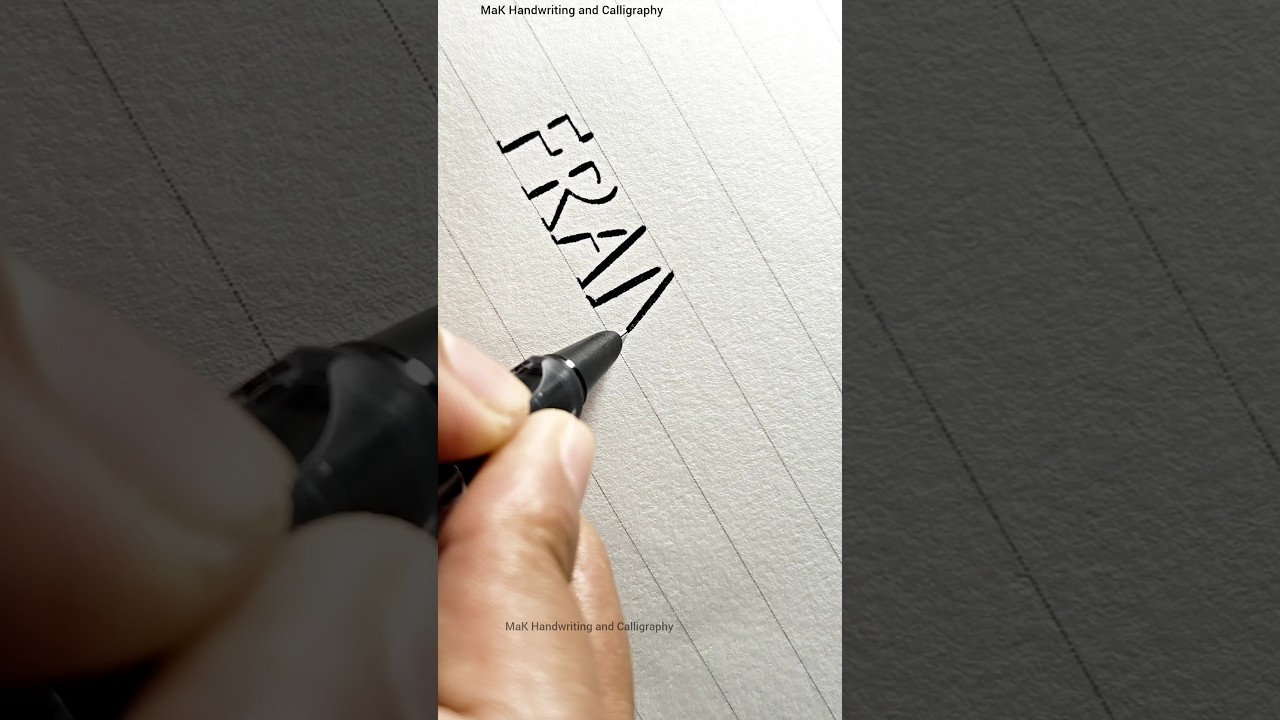 Capital letter word in 3D Shadow lettering 
