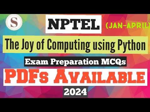 The Joy of Computing using Python|| NPTEL Exam Preparation MCQs 2024 ...