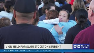 Community gathers to hold vigil for slain Stockton high school student screenshot 2