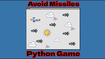 Python Avoid Missiles Game Using Pygame - Slow Pace  - No Talking