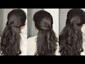 Twisted Half Ponytail |Ponytail Hairstyles| Low ponytail for college prom work