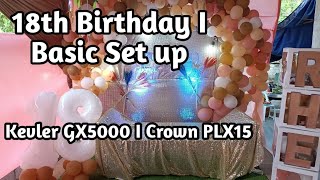 18th Birthday I Lights & Sound I Basic Set Up