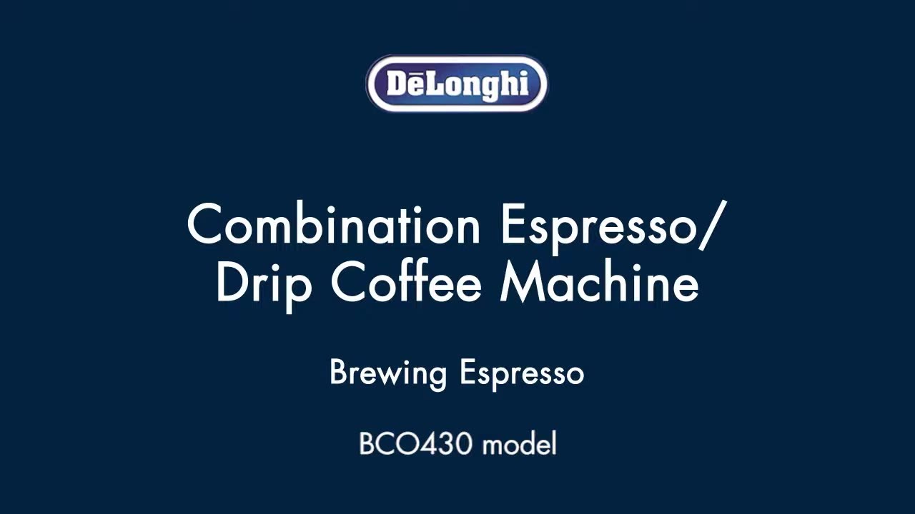 How to Brew Espresso with your De'Longhi BCO430 ... - YouTube