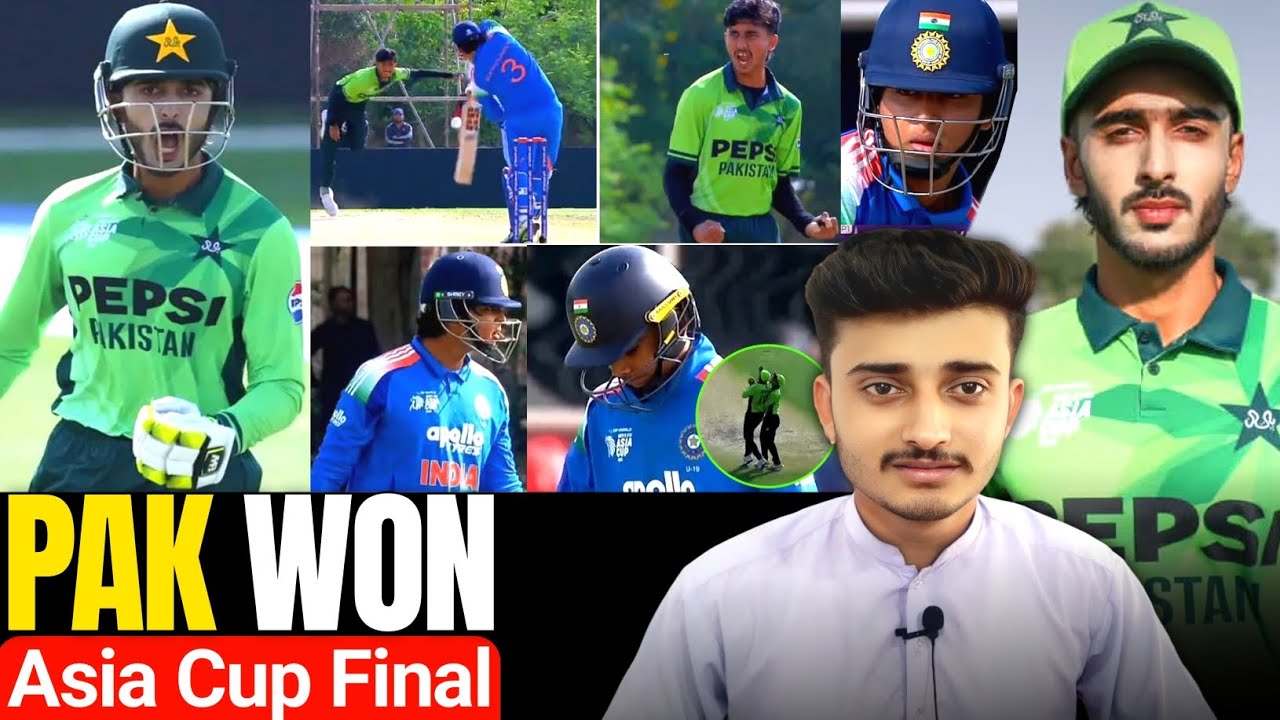 Pakistan win under 19 Asia Cup Final India U19 vs Pakistan U19 | Sameer ...