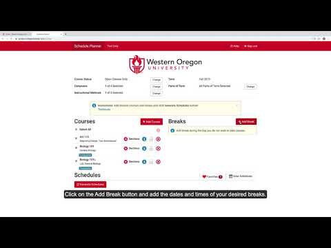 How to Use College Scheduler - WOU's Schedule Planning Tool