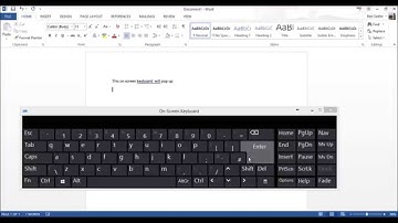 How to access the windows 8/8.1 on screen keyboard