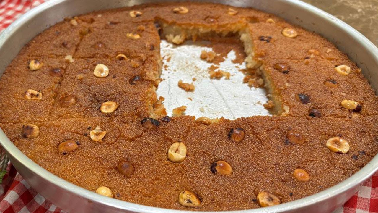 طريقة عمل بسبوسة بالبندق | البلدي يوكل مع الشيف نونا