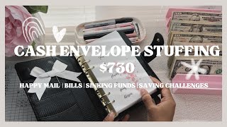 CASH ENVELOPE STUFFING $730 | April paycheck No.2 | HAPPYMAIL from FUNDSANDFUN & LEXISBUDGETS