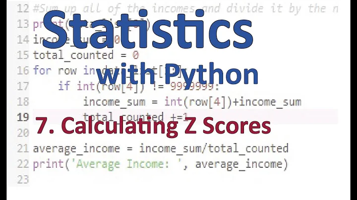 Z Scores using Python