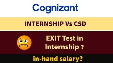 COGNIZANT internship Vs CSD