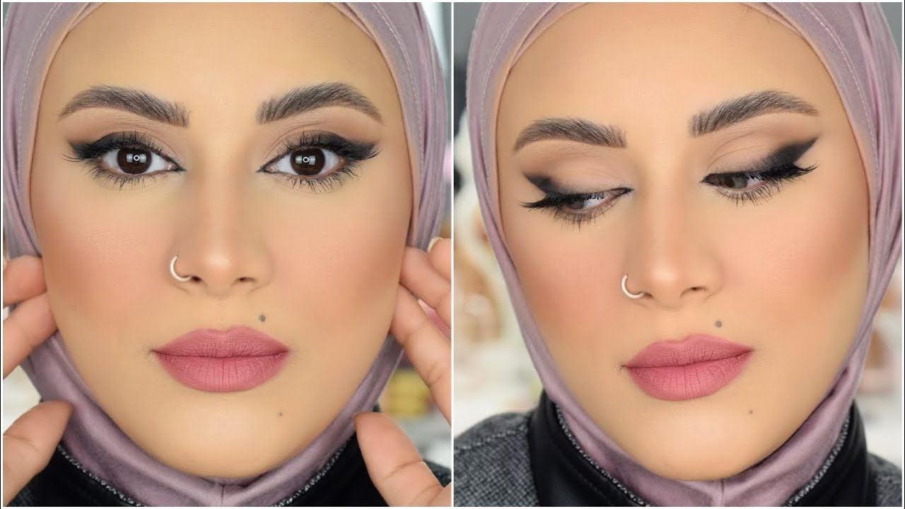 ايلاينر مموه + طريقتي الجديدة ف رسم حواجبي | مكياج كامل من براند J CAT 😍