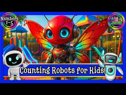 Counting Robots for Kids | 1-5 | Magic Mini Monsters | #magicminimonsters
