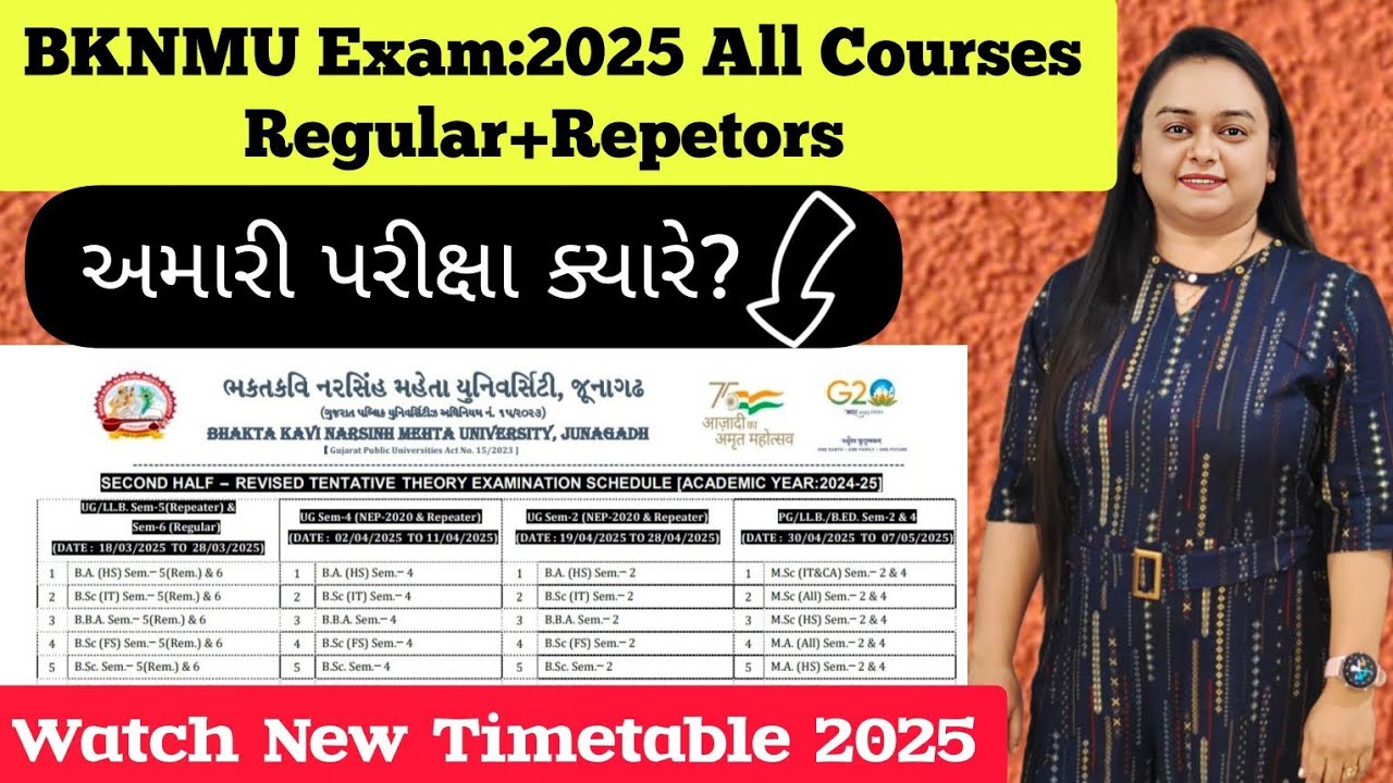 BKNMU Final Exam-2025 New Dates||All UG & PG Courses Regular+Repetors|| 