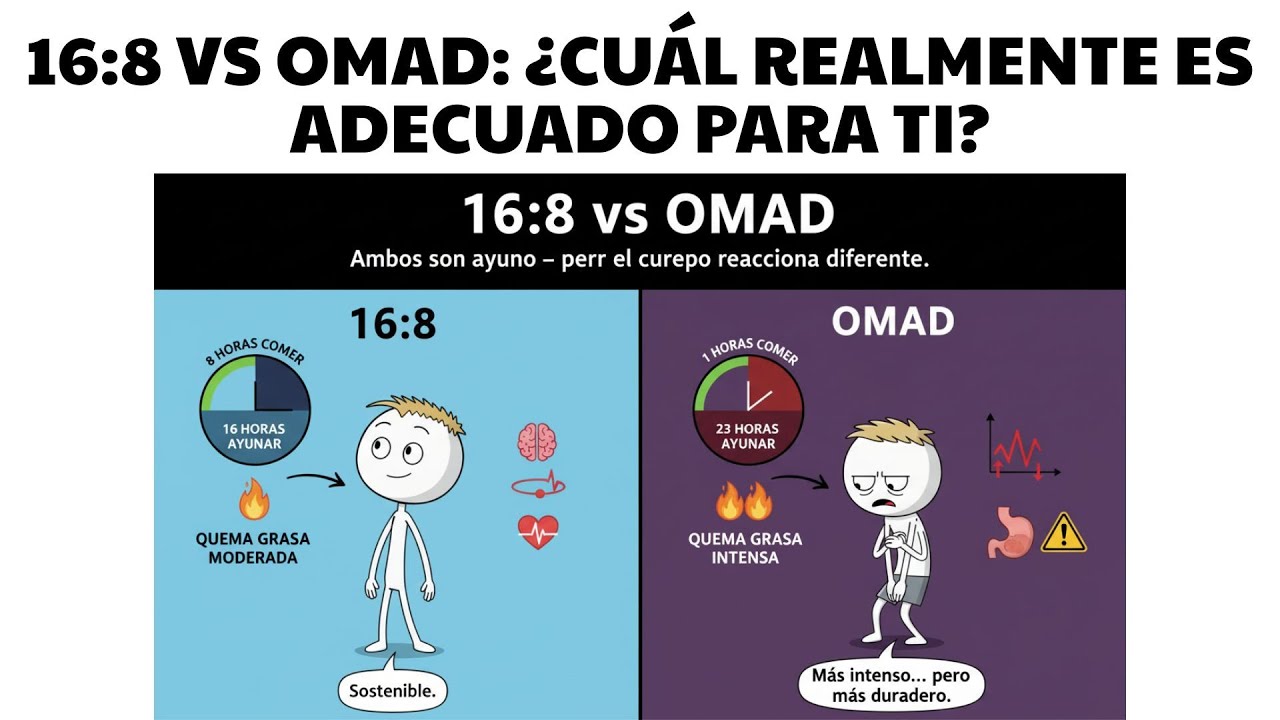 ¿Qué sucede cuando ayunas 16 horas (16:8) frente a 23 horas (OMAD)? (Beneficios del ayuno)