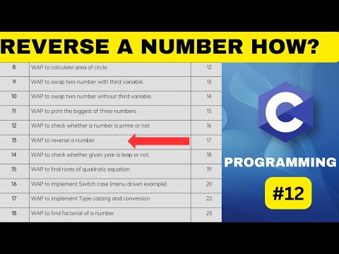 HOW TO REVERSE A NUMBER IN C LANGUAGE ?. || INTERVIEW QUESTION #12.
