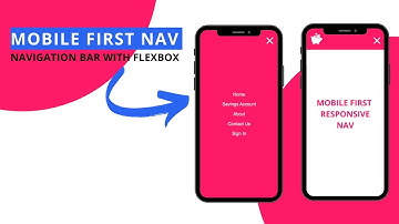 Mobile First Responsive Navbar HTML CSS JavaScript Tutorial